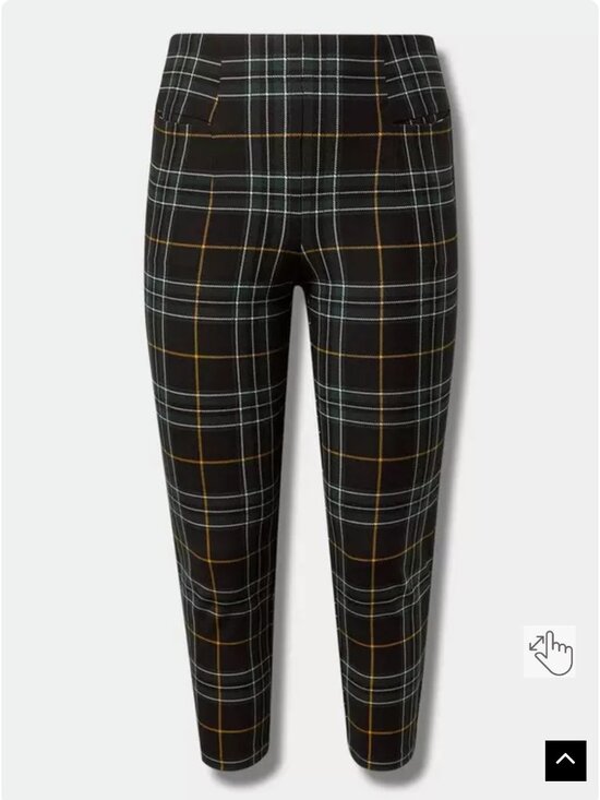 torrid Pants - Torrid Pencil Studio Luxe Ponte Pant in Study Plaid Deep Black Size 4X / 26